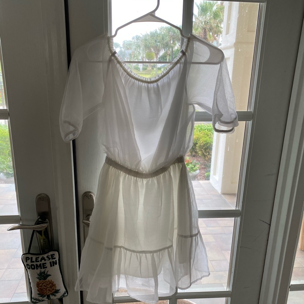 Off shoulder white dress